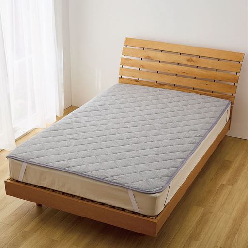 グレー<br>肌にやさしく寄り添うパッドシーツ