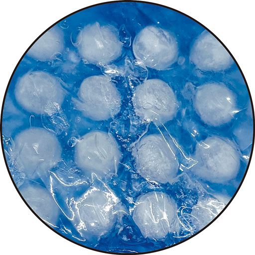 氷玉をジェルが包んで、ひんやり長持ち!