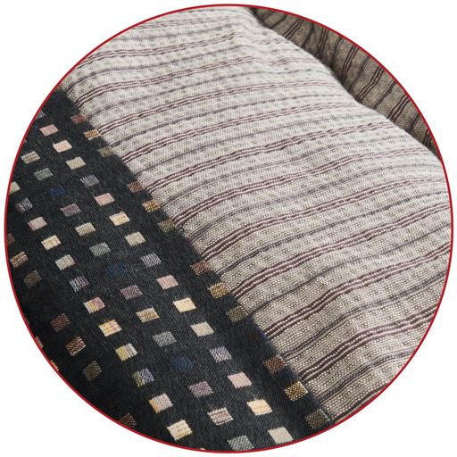 ネイビー系<br>表面は凹凸のあるさらりとした綿100%のしじら生地。