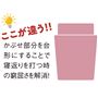 かぶせ部分を台形にすることで寝返りを打つ時の窮屈さを解消!