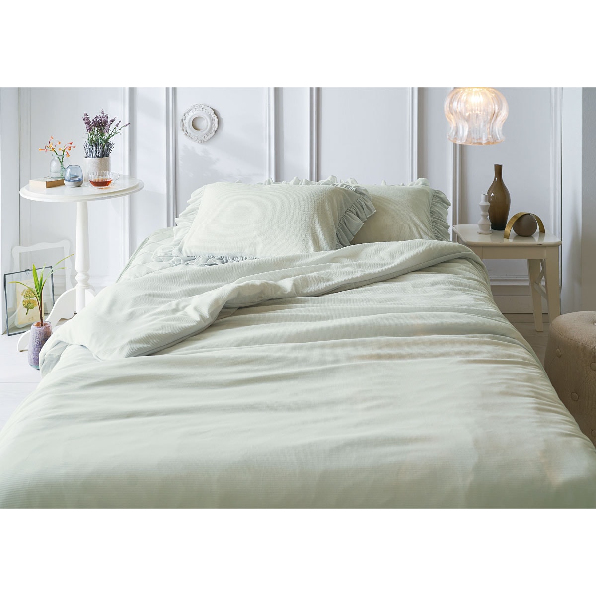 SUKU HOME レーヨン掛布団+枕カバーセット 置くだけパッドシーツ SUKU HOME レーヨン掛布団+枕カバーセット 置くだけパッドシーツ