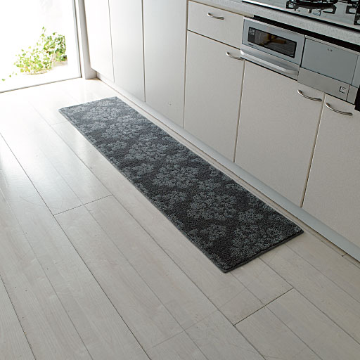 グレー(横180×縦45cm) ※このサイズは完売しました。<br>上品でシックな印象のダマスク柄。