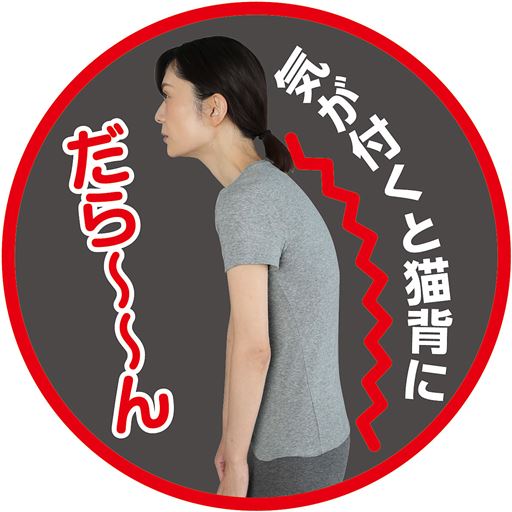 気が付くと猫背に