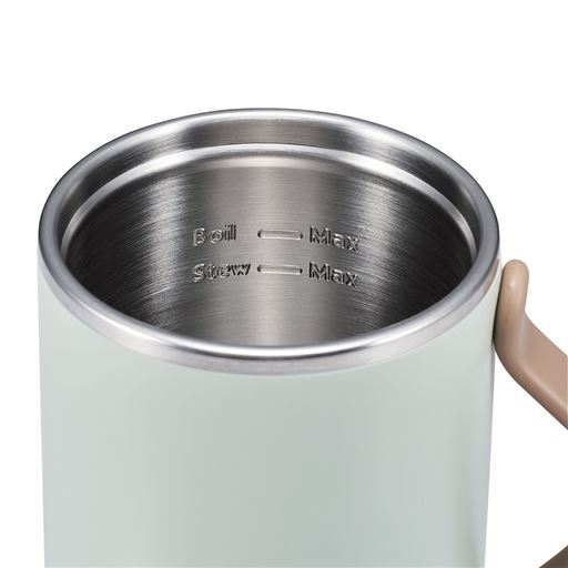 満水目盛り付き<br>沸かす場合は「Boil」、煮込む場合は「Stew」のMAX目盛りを超えないように入れてください。※こちらのカラーは現在販売しておりません