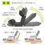 身体の動きに合わせた3ケ所のリクライニング機能。