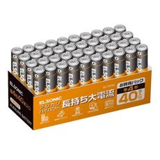 ハイパワーアルカリ乾電池 単4形40本パック(ELSONIC) EGT4P40