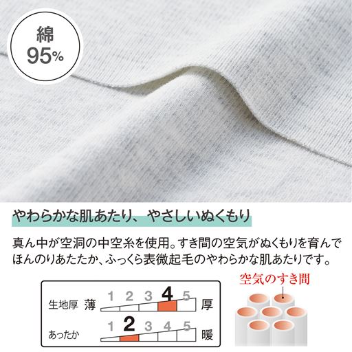 空気を含んであたたか
