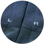 履き口の裏側には、左右を見分けるLR表示マーク付き。