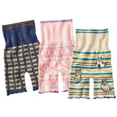 あったかモコモコ腹巻き付き3分丈パンツ(はきこみ丈ハイウエスト)
