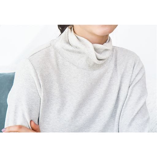 綿混あったか ねじりタートルネックTシャツ(長袖)