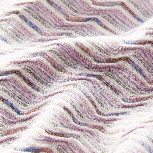 彩り豊かな杢糸を編み立体感のある独特な表情が上品
