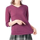 シンプルＶネックＴシャツ（７分袖）