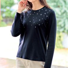 クルーネックプリントTシャツ(綿100%)