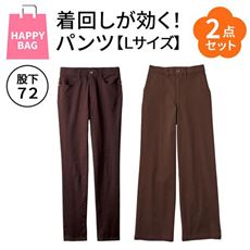 【Lサイズ】着回しが効く!パンツ2点セット