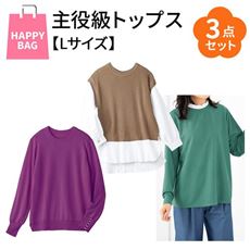 【Lサイズ】主役級トップス!3点セット