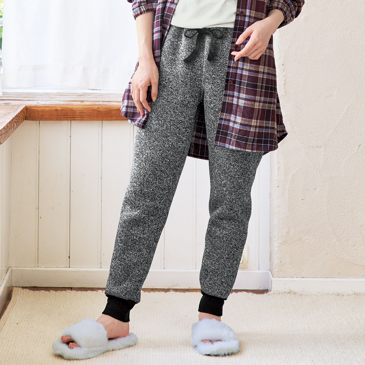 見た目スウェットあったか裏ボアパンツ - ファッション通販なら 