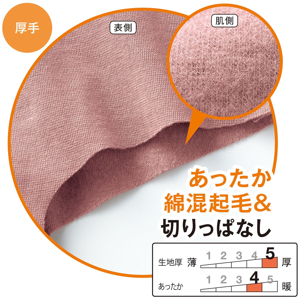 完全無縫製®8分袖ウォーマーインナー(グンゼ)(冬の乾燥・寒さ
