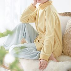 裏綿で肌にやさしいあったかフリースルームウェア