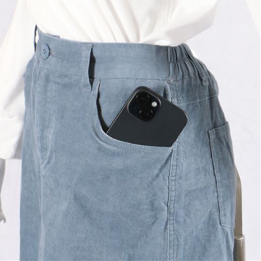 グレイッシュブルー 前ポケット