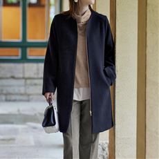 尾州ウールノーカラーコート 口コミ