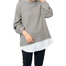 【ぽっちゃりさんサイズ】裾切り替えチュニック