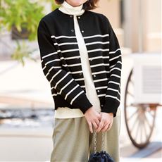 ブルゾン風ニットカーディガン