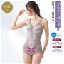 気になる下腹をボリュームダウン!ノンワイヤーながらバストもキレイに整えます。普通サイズ(目安身長154～162cm)とプチサイズ(目安身長146～154cm)でご用意しています。 ローズグレー着用例