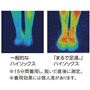 空気を蓄えて熱を逃さず、まるで足湯につかっているようなぬくもりが続きます。