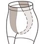 JM～Lサイズは長マチ付き。ヒップ～おなか周りをゆったり履きたい方におすすめ。※その他のサイズはマチ無しです