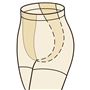 JJM～Lサイズは長マチ付きでお腹からヒップまわりはゆったりラクラク。