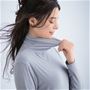 シルバーグレー 縫い目が肌にあたらない綿100%のふんわりシフォン