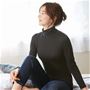 ブラック<br>タートルネック10分袖 ほどよい高さ&ゆったりフィットで優しくあったか
