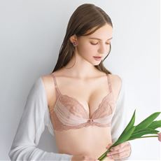 ブラジャー&ショーツペア(美胸が叶うダブルクロスブラ)(ソフトワイヤー入り・3/4カップ)
