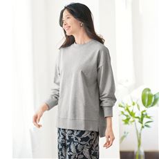 長袖プルオーバー(綿混ストレッチ)
