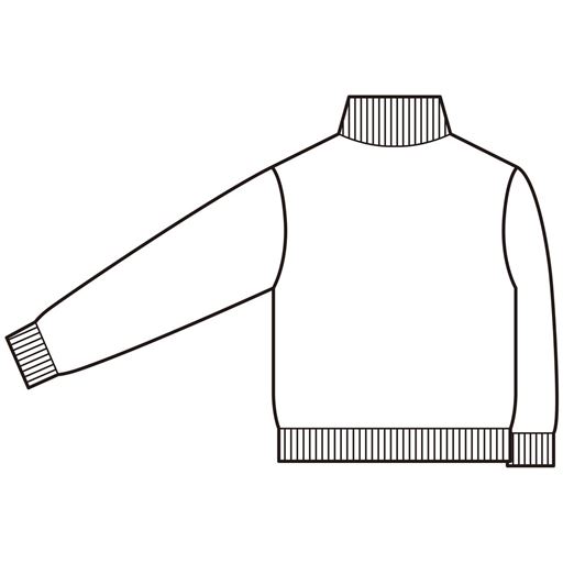 バックスタイル<br>後ろ身頃・袖に柄はありません