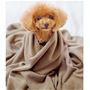 わんこみたいなもふもふ裏シャギー♪<br>※この写真は商品の生地を裏がえした状態でわんこに羽織ってもらっています。