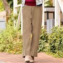 裏起毛タンブルドライワイドストレートパンツ
