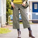 裏起毛ハイパーストレッチワイドクロップドパンツ