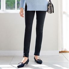 あったか裏シャギー ニットデニムスリムパンツ(スマートニットジーンズ)(全方向ストレッチ・UVカット・4レングス・節電対策)