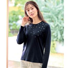 クルーネックプリントTシャツ(綿100%)