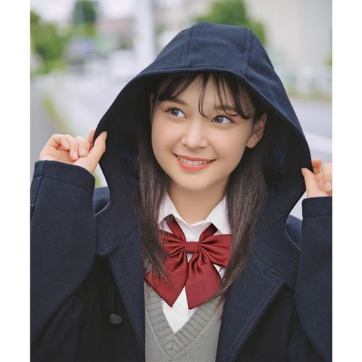 大きめのフードで寒さ対策に!