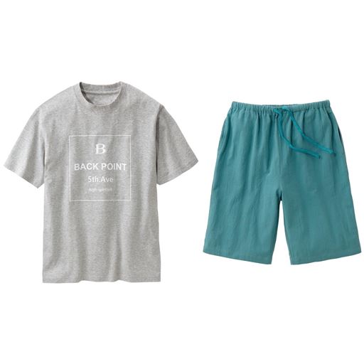 B(グレーTシャツ&パンツ2点セット)