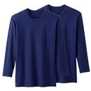 綿１００％長袖クルーネックＴシャツ・２枚組