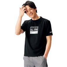 ドライモノクロプリント半袖Tシャツ(コンバース)(吸汗・速乾機能付き)