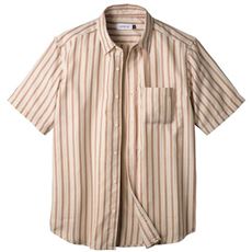 梨地チェック柄シャツ(半袖)