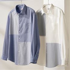 蓄熱ツイル・切替デザインシャツ