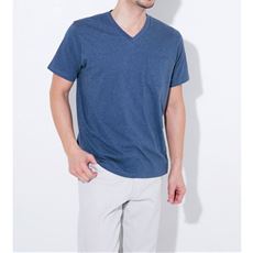 【男女兼用】綿100%VネックTシャツ(半袖)