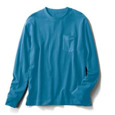綿100%カノコクルーネックTシャツ(長袖)