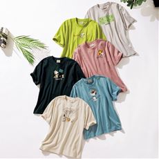 【男女兼用】綿100%プリントTシャツ(SNOOPY)