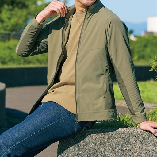 はっ水・接触冷感・切替デザインスタンドジャケット